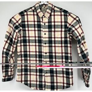 LL Bean Traditional Long Sleeve Button Down Multicolored Plaid Shirt Men's Small